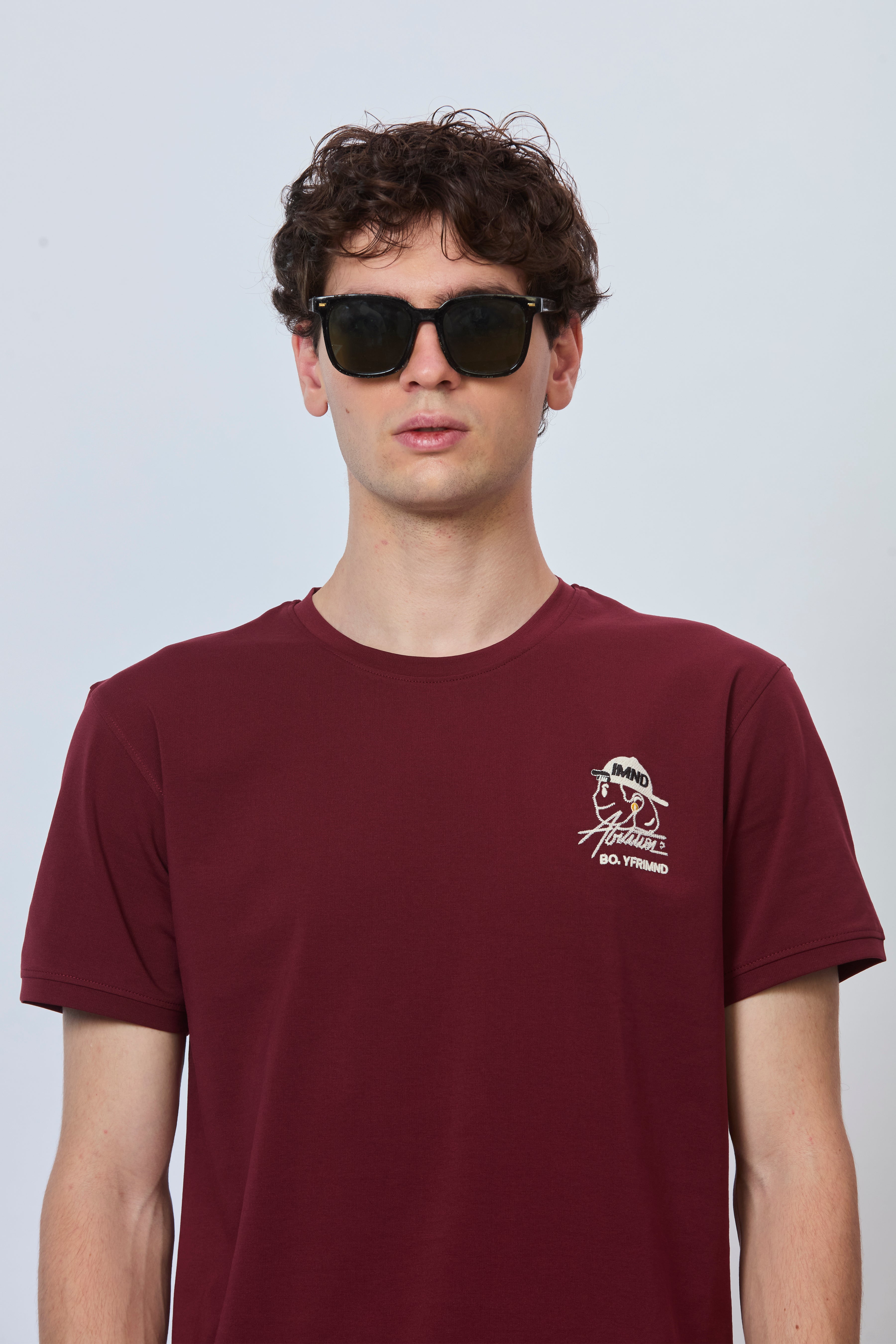 Maroon Edge Statement Back Tee