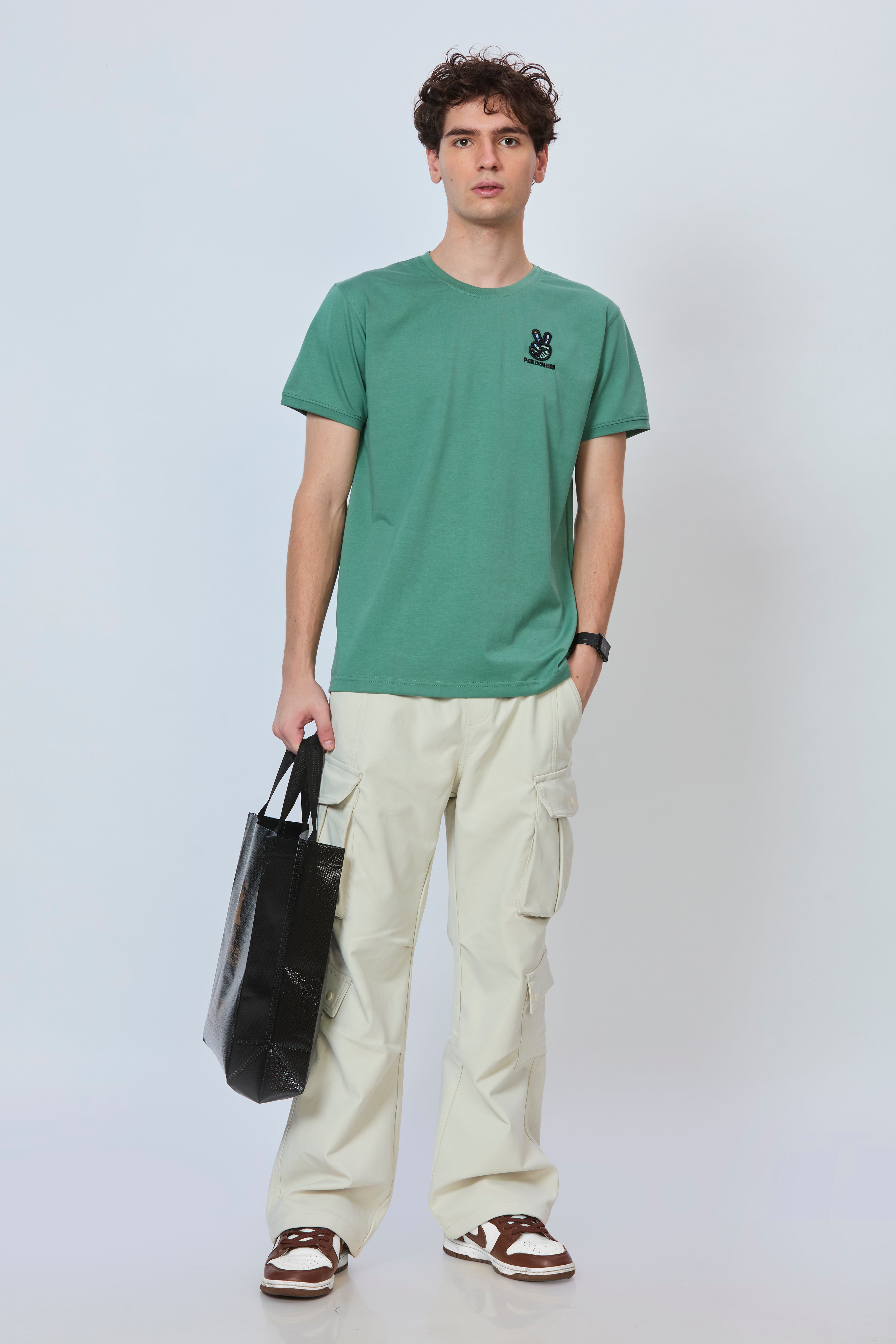 Streetwear Green T-Shirt with Bold Back Print