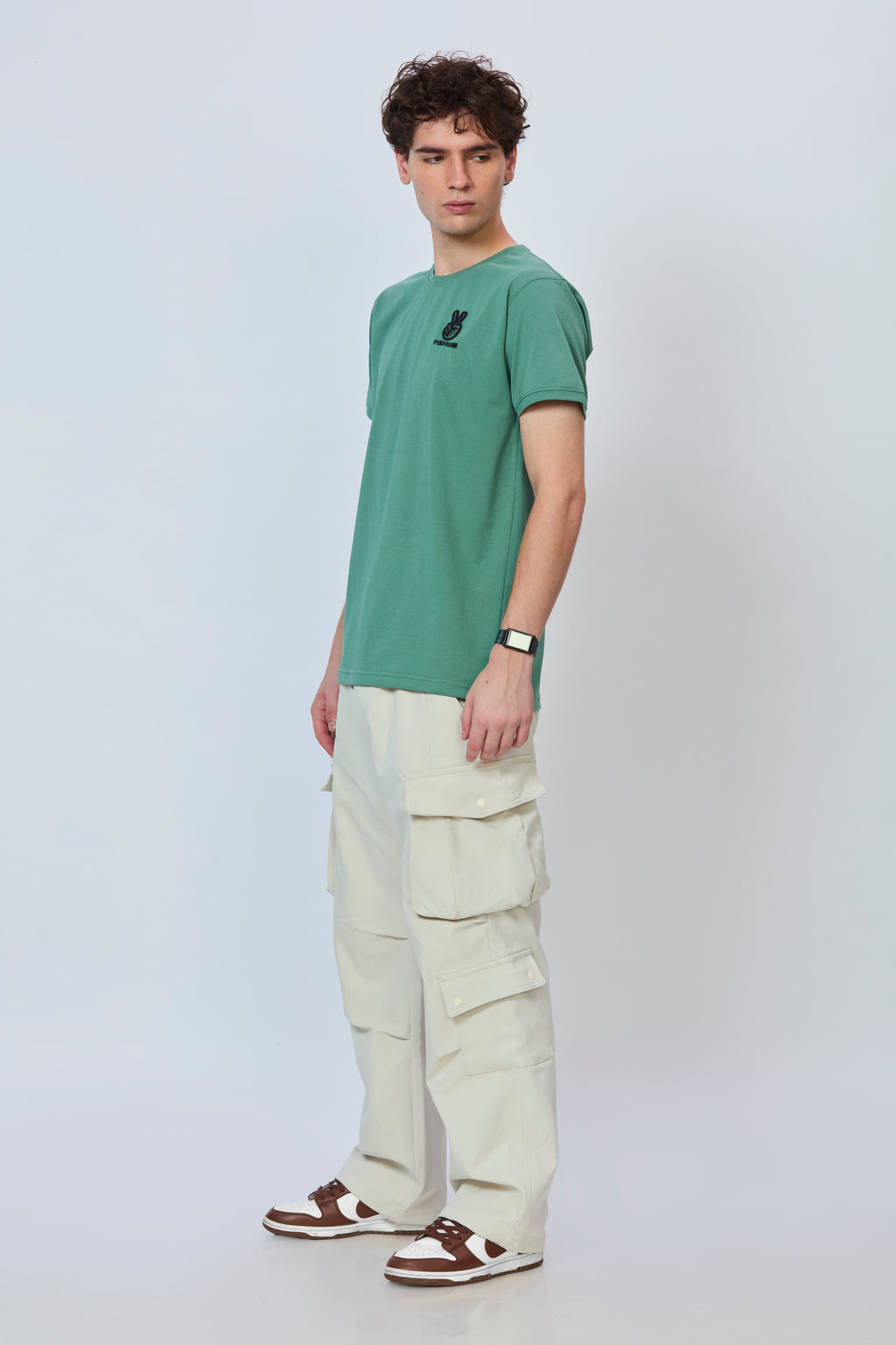 Streetwear Green T-Shirt with Bold Back Print