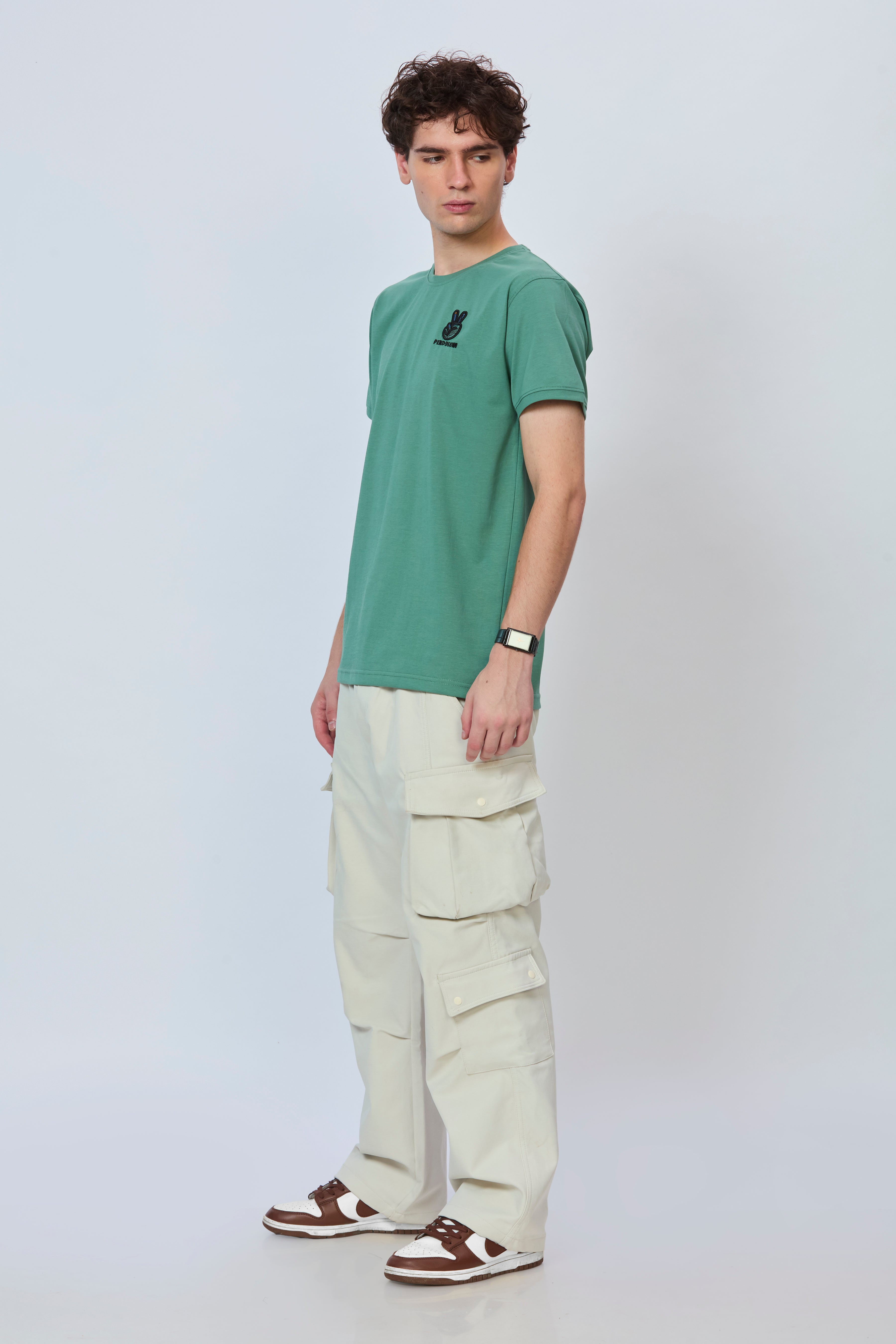 Streetwear Green T-Shirt with Bold Back Print