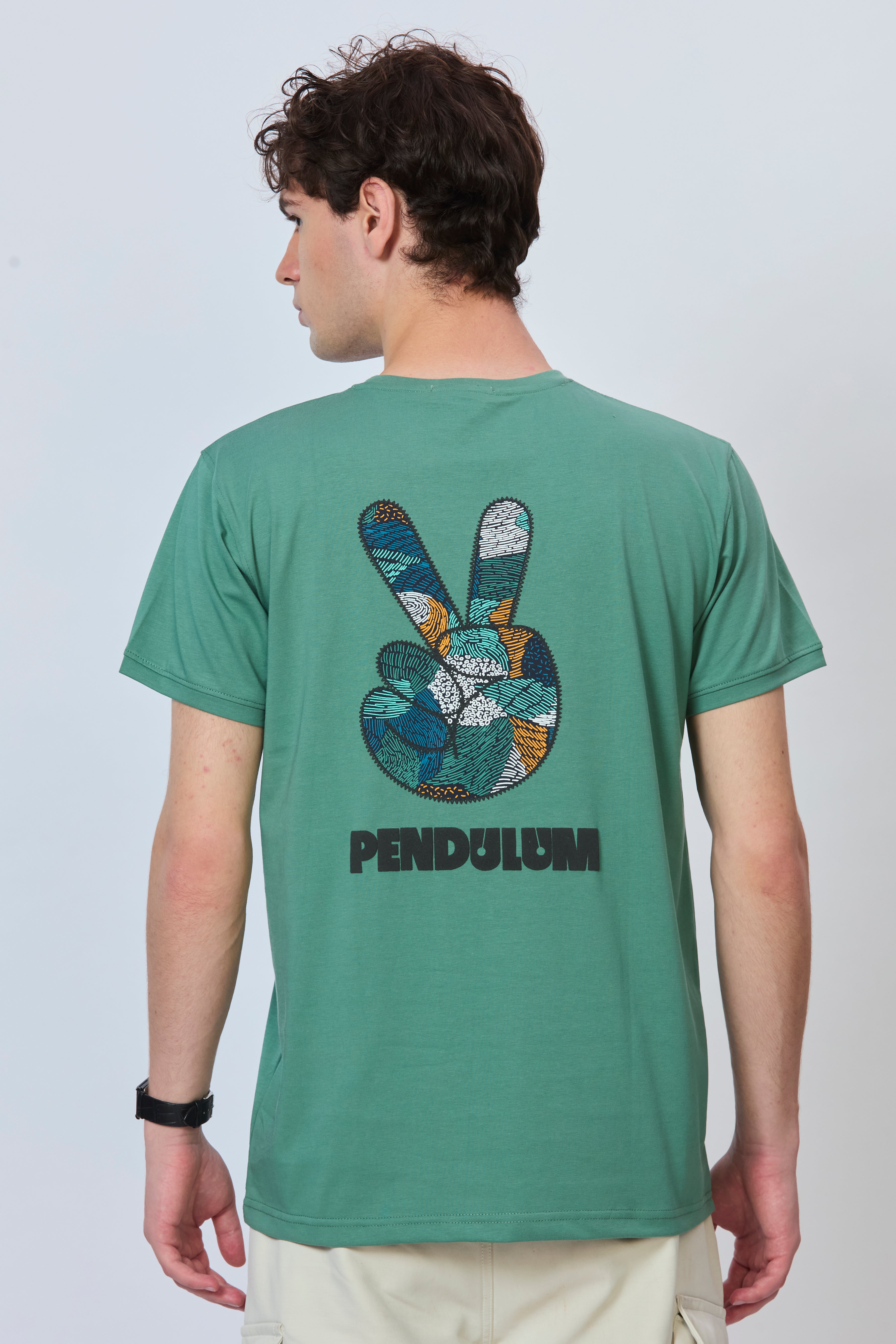 Streetwear Green T-Shirt with Bold Back Print