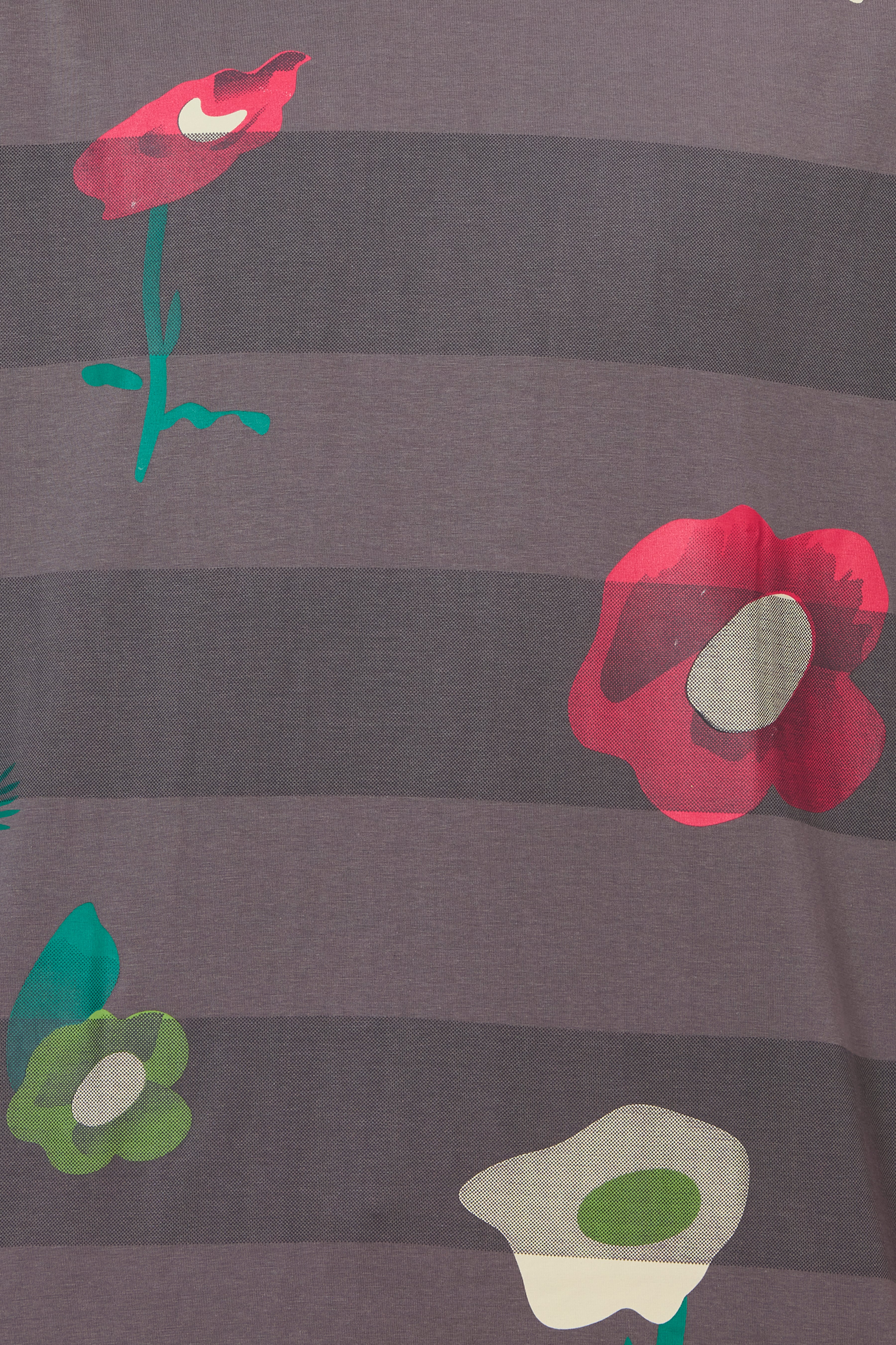 All Over Print Grey Cotton Tee