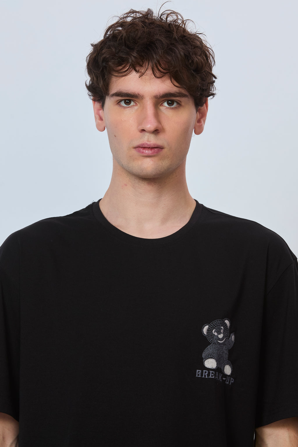 Black Streetwear Tee with Bold Back Print