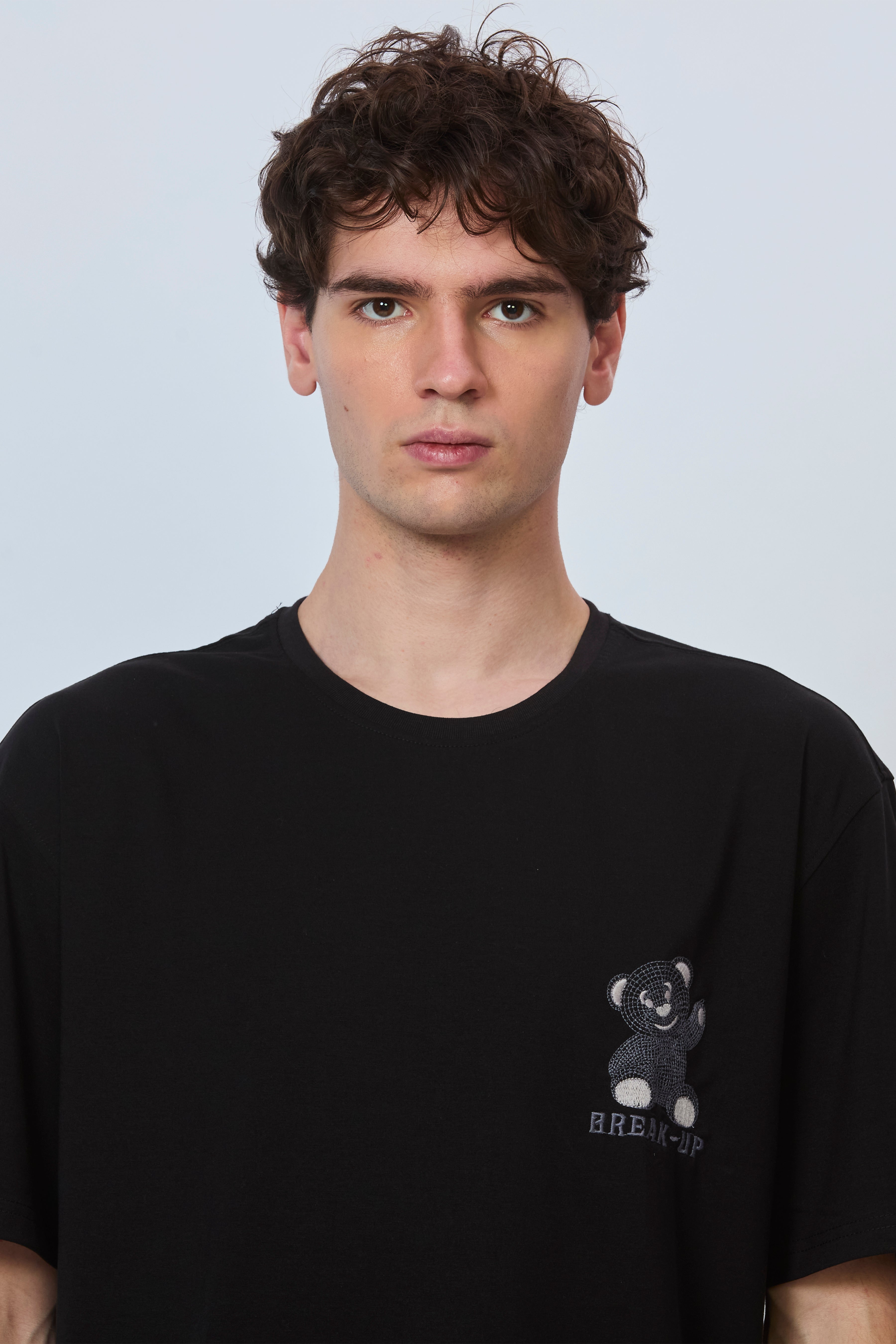 Black Streetwear Tee with Bold Back Print