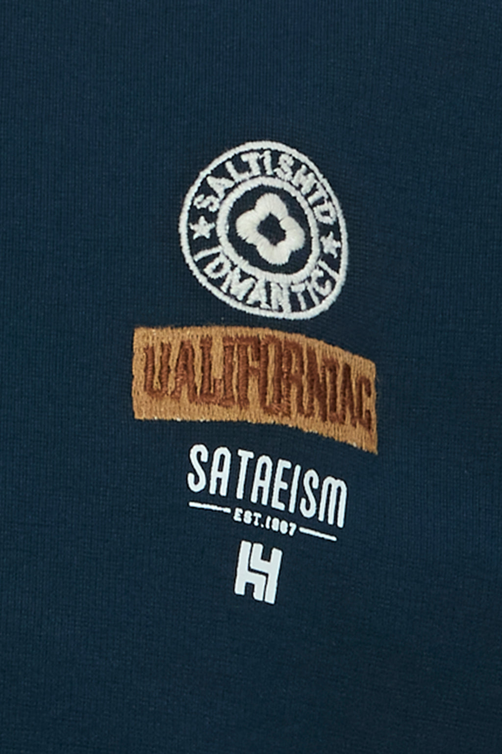 Tea Blue Cotton Tee with Bold Back Design