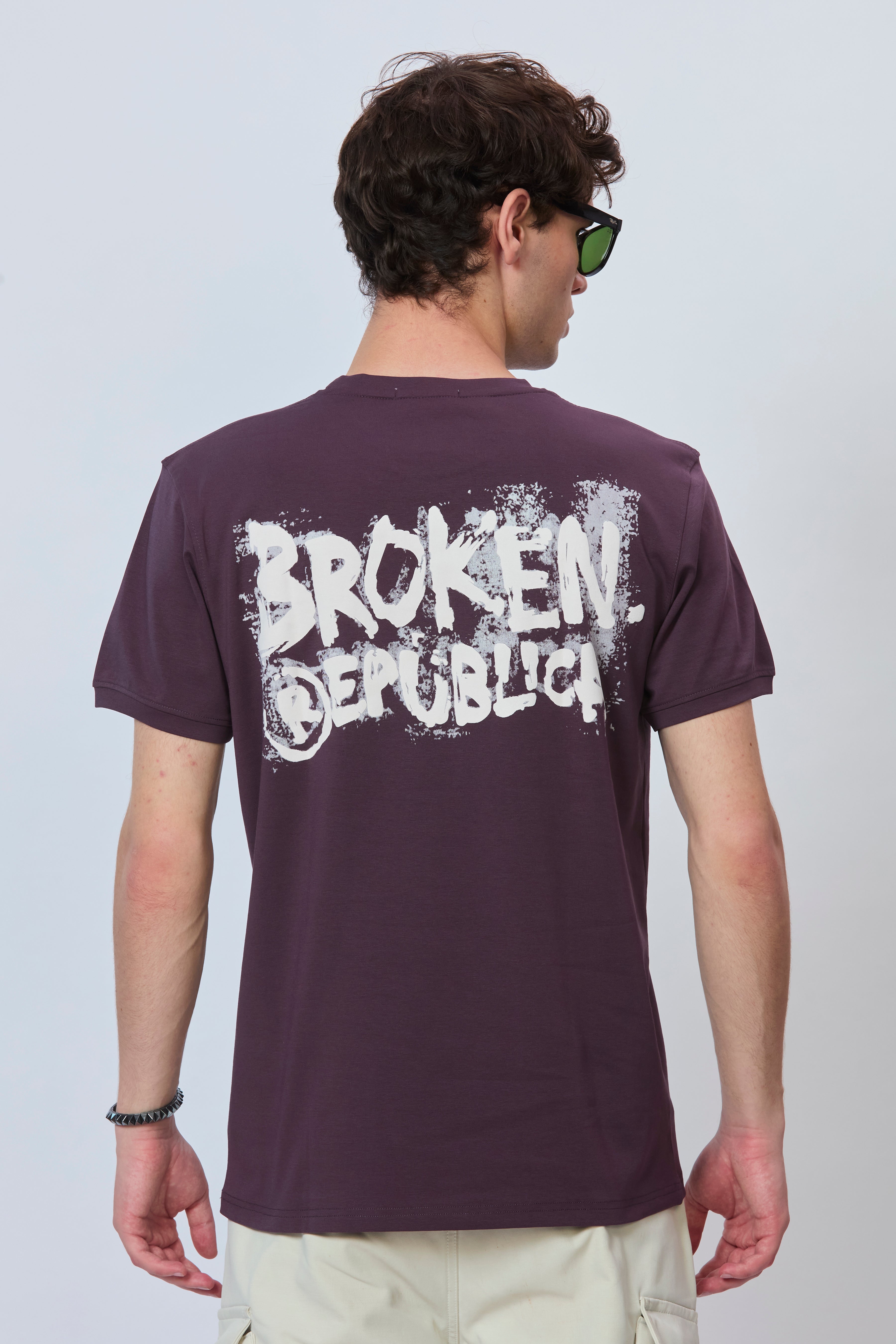 Streetwear Magenta T-Shirt with Dual Print