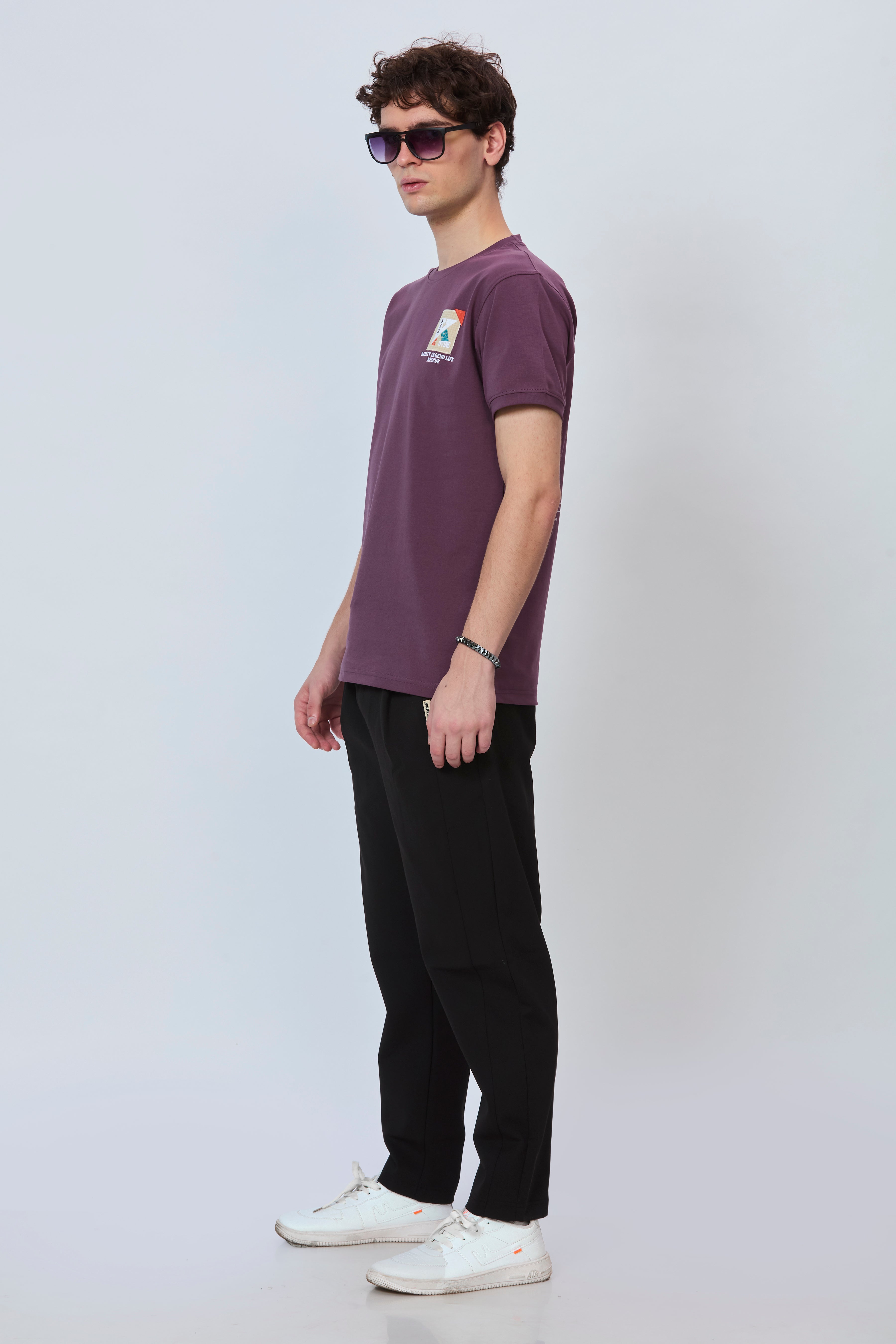 Wine Streetwear Tee – Bold Back Print