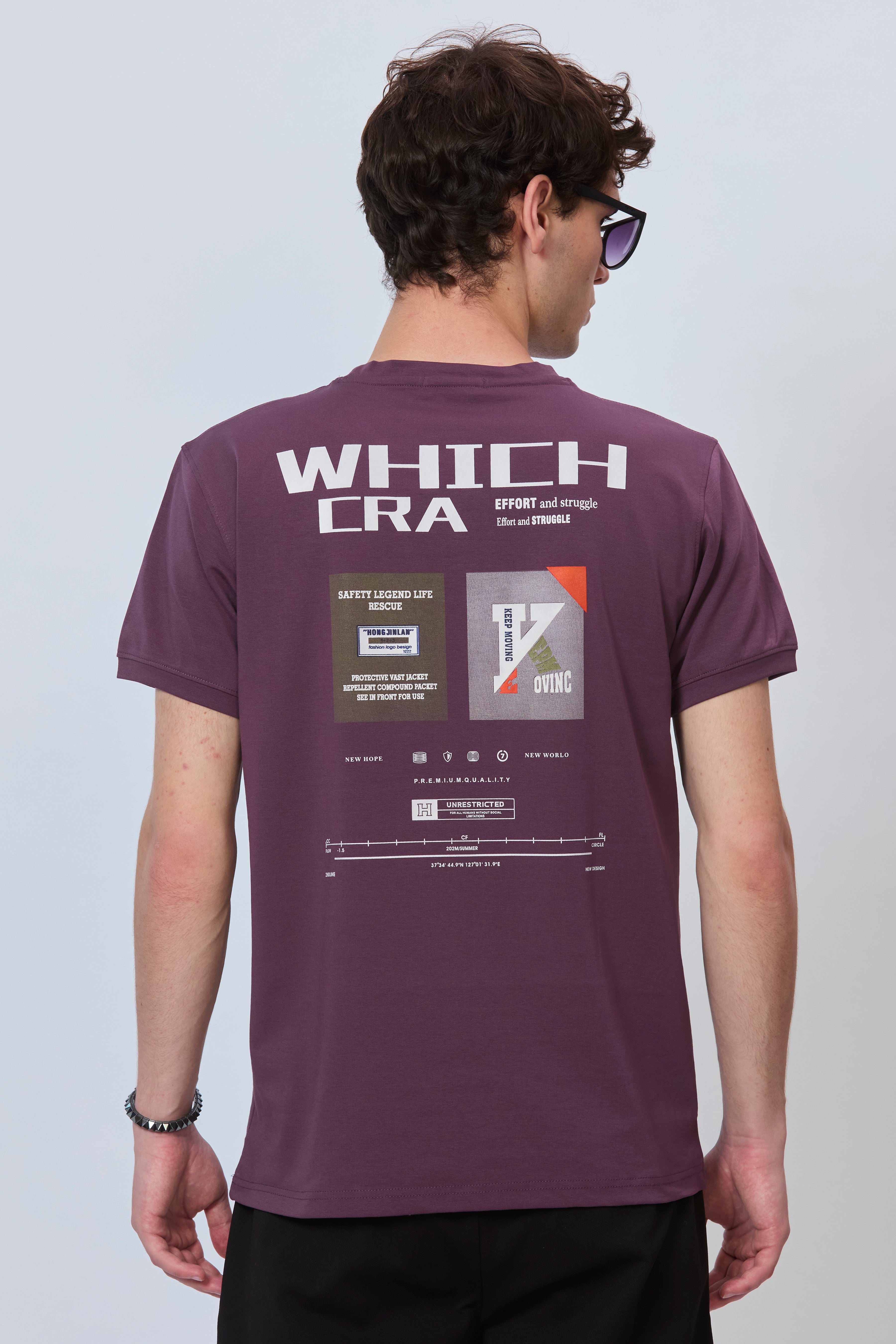 Wine Streetwear Tee – Bold Back Print