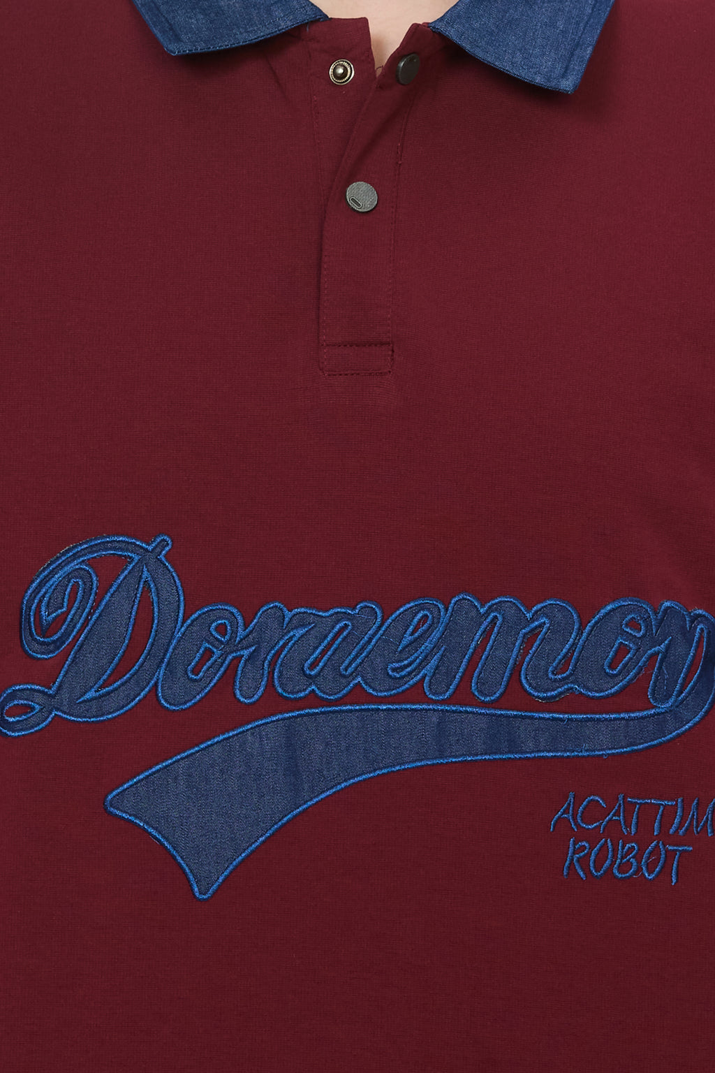 Rugged Maroon Denim Polo