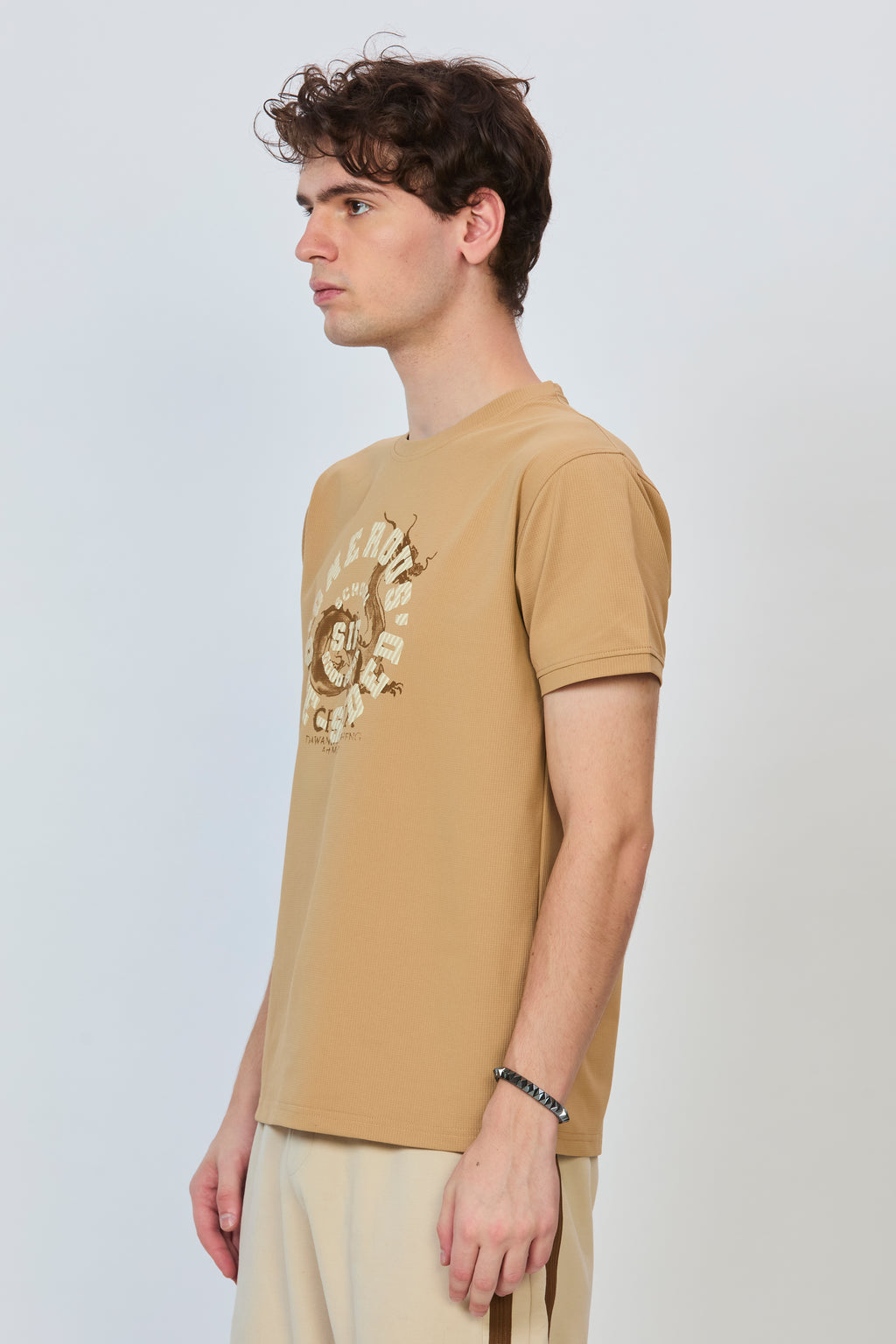 Cream Graphic Print Tee