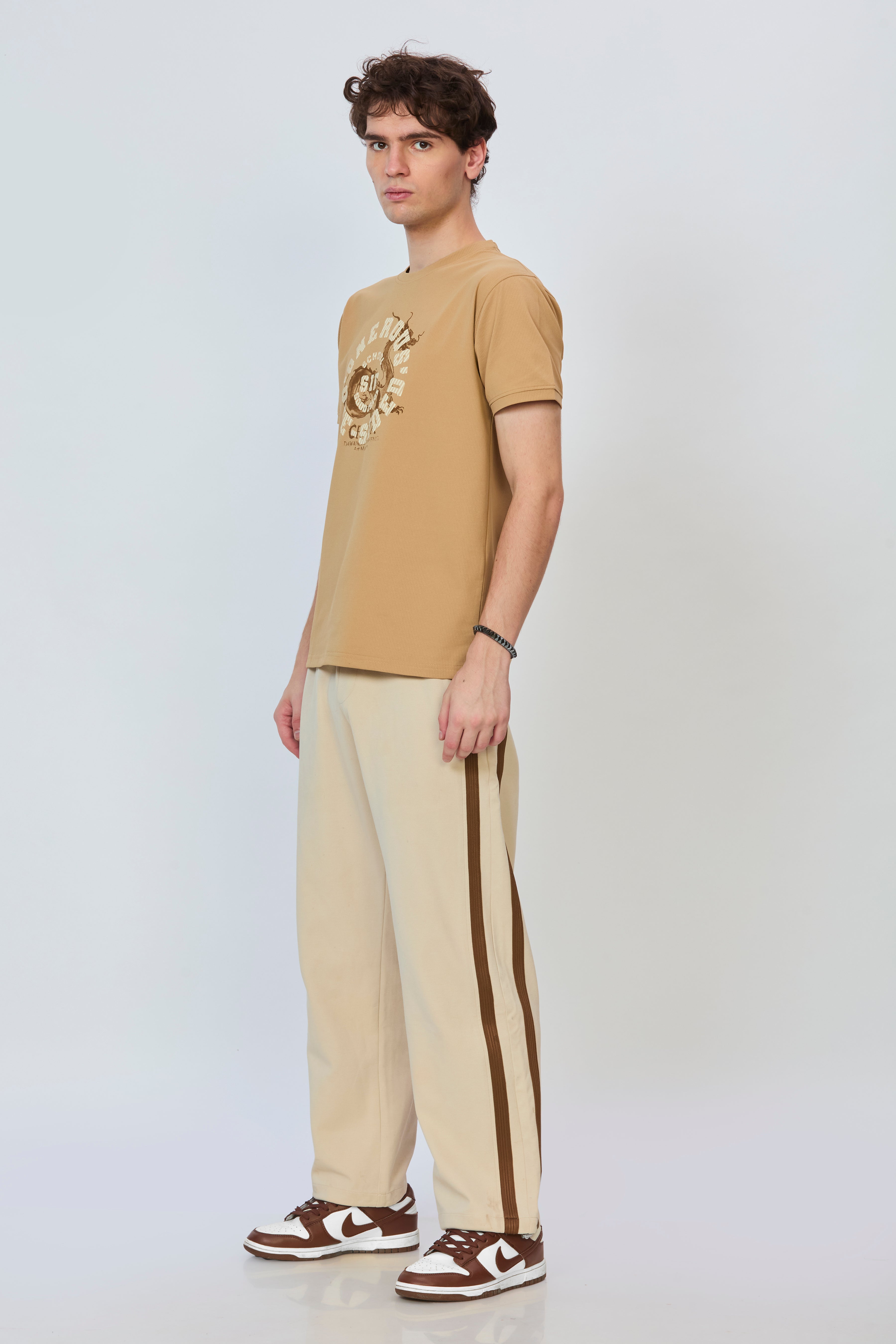 Cream Graphic Print Tee