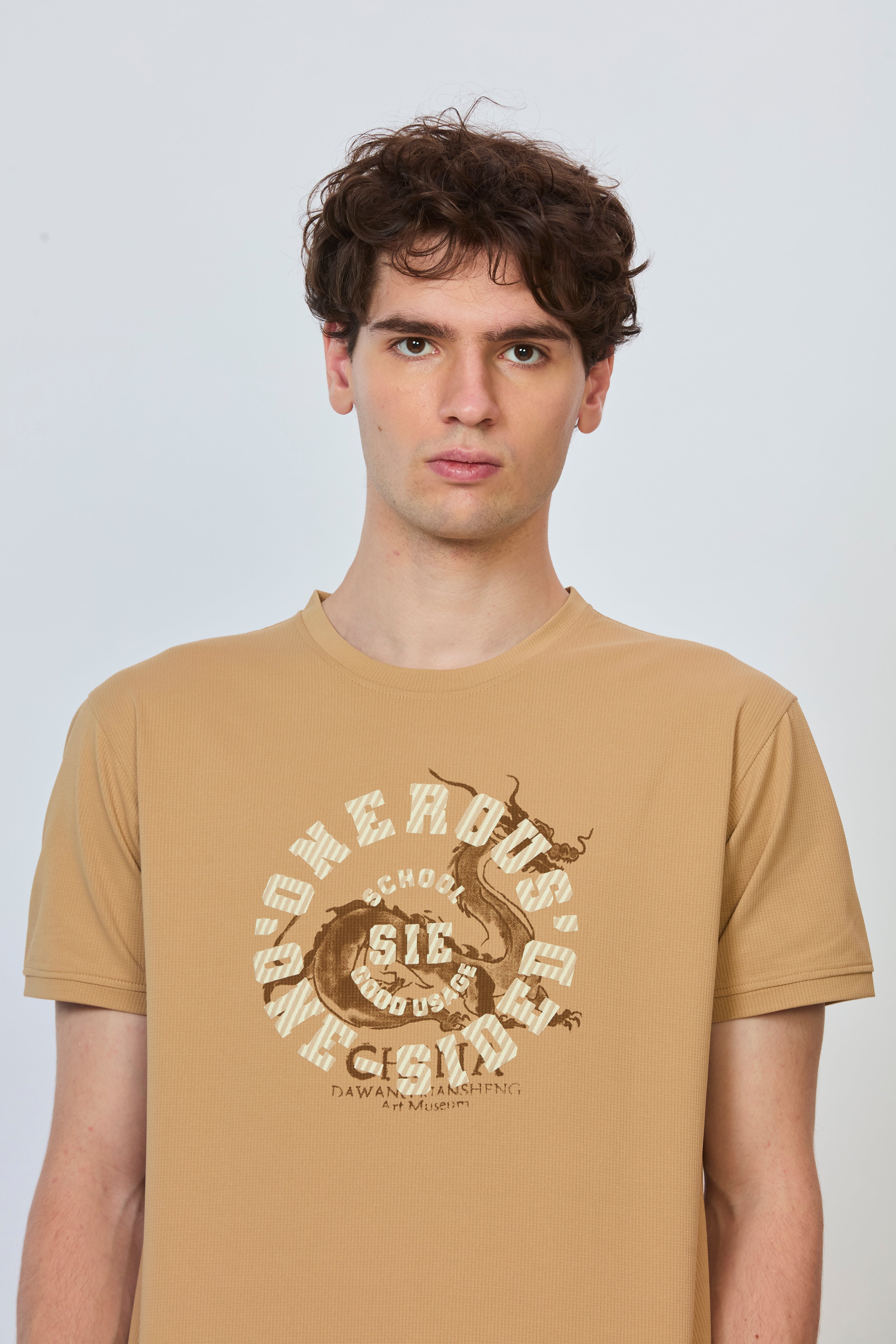 Cream Graphic Print Tee